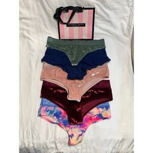 NWT/NWOT PINK by Victoria’s Secret Thong & Cheeky Panty Bundle – Size S